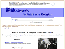 Tablet Screenshot of einsteinandreligion.com